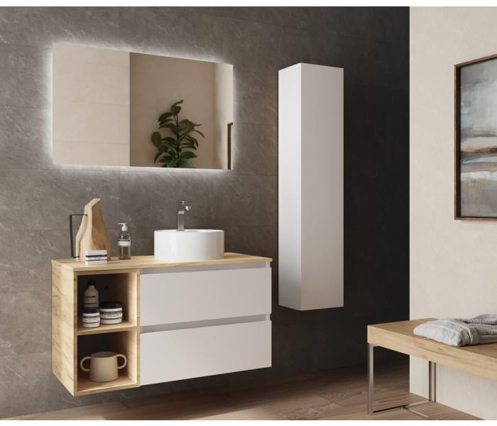 Conjunto mueble de baño con lavabo sobre encimera Salgar Bequia Principal 0