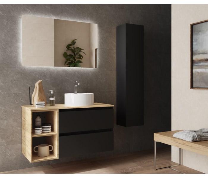 Conjunto mueble de baño con lavabo sobre encimera Salgar Bequia Principal 5