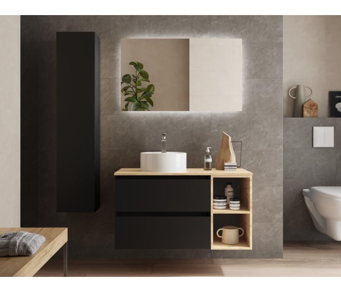 Conjunto mueble de baño con lavabo sobre encimera Salgar Bequia Principal 2