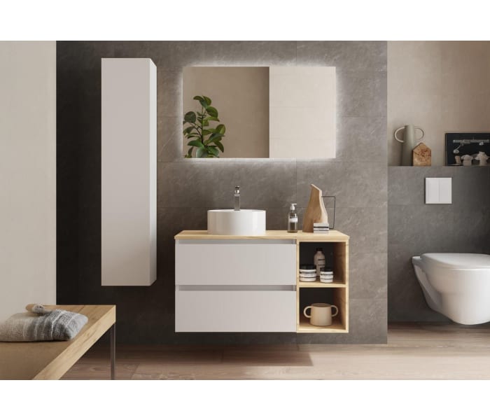 Conjunto mueble de baño con lavabo sobre encimera Salgar Bequia Principal 0