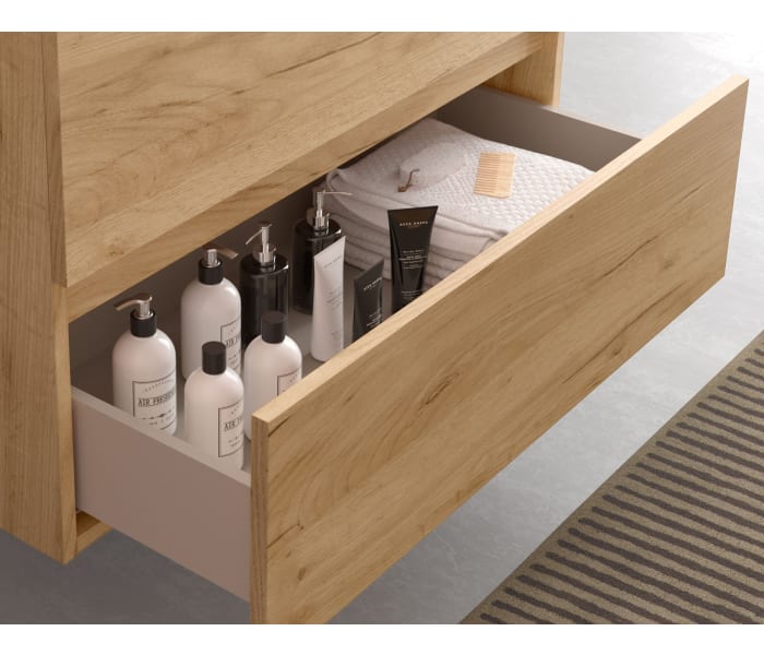 Conjunto mueble de baño con lavabo sobre encimera Salgar Bequia Detalle 11