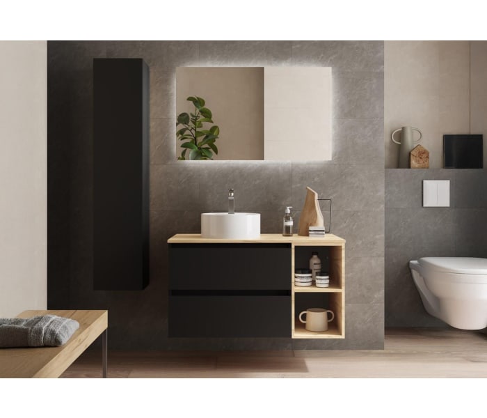Conjunto mueble de baño con lavabo sobre encimera Salgar Bequia Principal 1