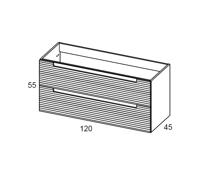 Conjunto mueble de baño de Viso Kyoto japandi Croquis 11