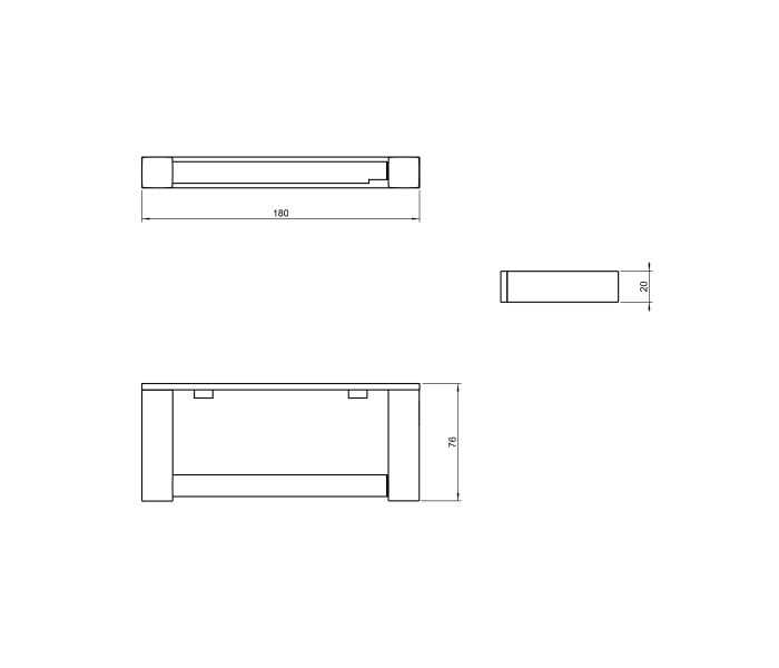 Portarrollos de baño Cosmic Metric Croquis 3