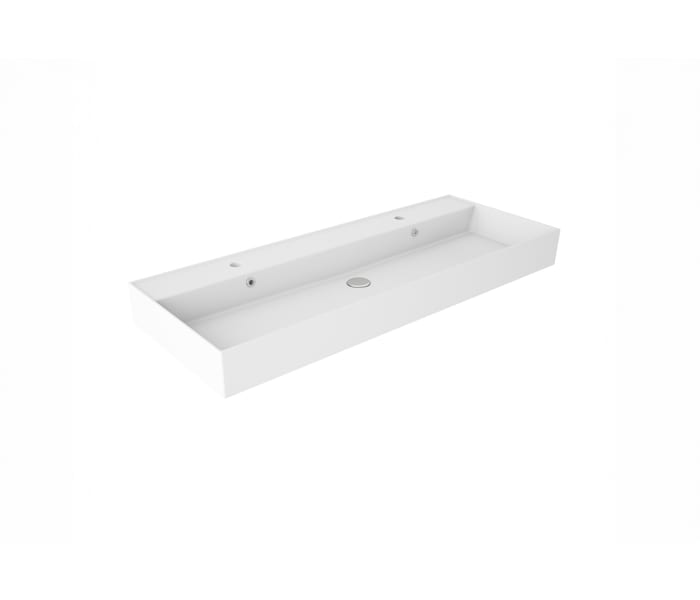 Lavabo encastrado para dos grifos de un seno 12 cm alto Viso Lila Principal 1