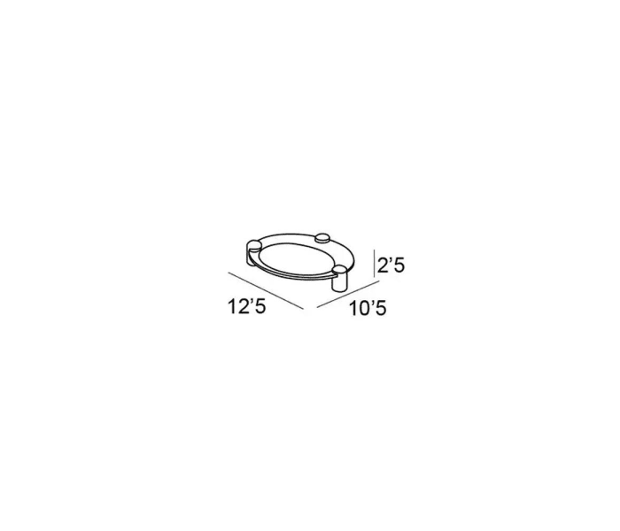 Jabonera de baño sobremesa Manillons Torrent Luxor Croquis 1