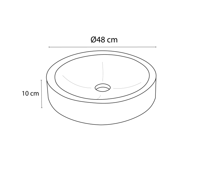 Lavabo de mármol natural Bruntec Navona Croquis 4