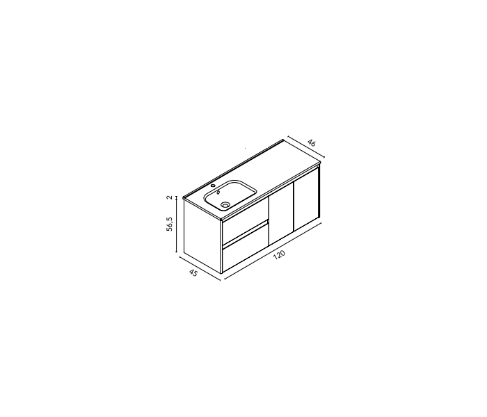 Conjunto mueble de baño Royo Alfa Croquis 9