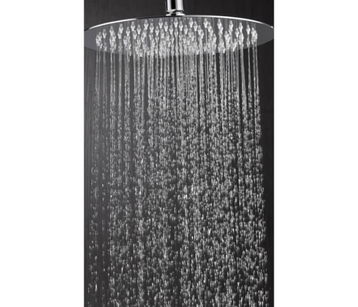 Columna de ducha y bañera termostática LINE color negro