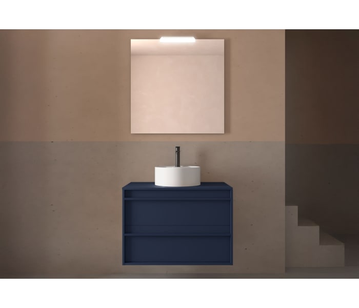 Mueble de baño con encimera de madera Salgar Attila Ambiente 20
