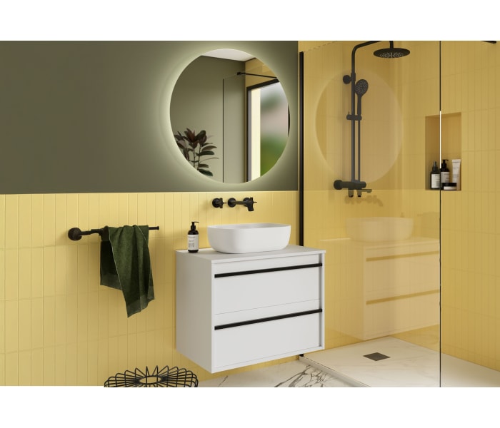 Mueble de baño con encimera de madera Salgar Attila Ambiente 17