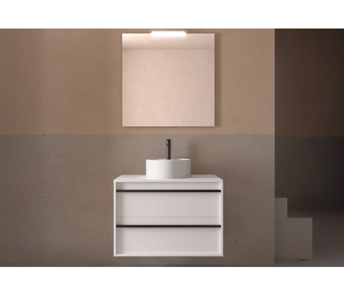 Mueble de baño con encimera de madera Salgar Attila Ambiente 25