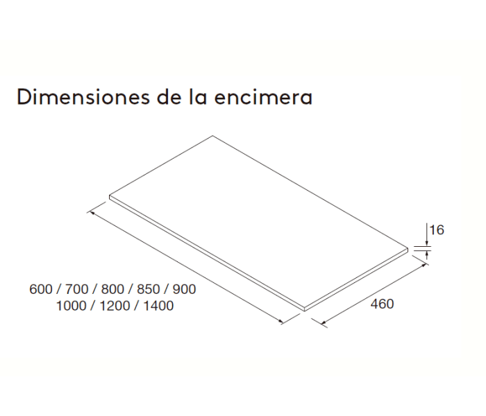 Mueble de baño con encimera de madera Salgar Attila Croquis 28