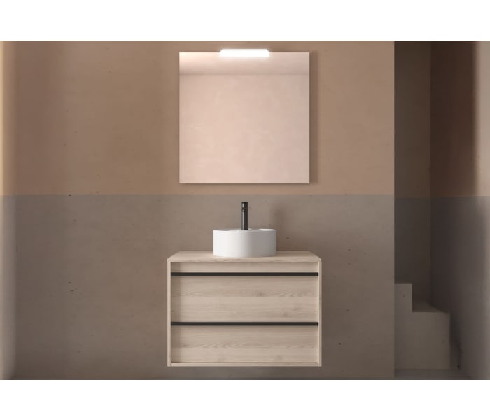 Mueble de baño con encimera de madera Salgar Attila Ambiente 21