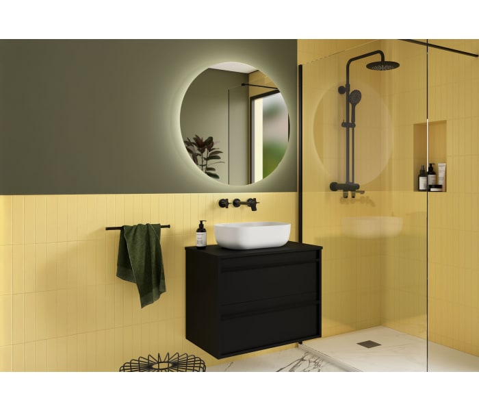 Mueble de baño con encimera de madera Salgar Attila Ambiente 10