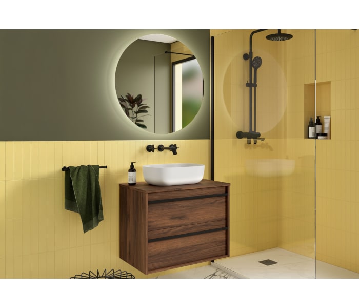 Mueble de baño con encimera de madera Salgar Attila Ambiente 14