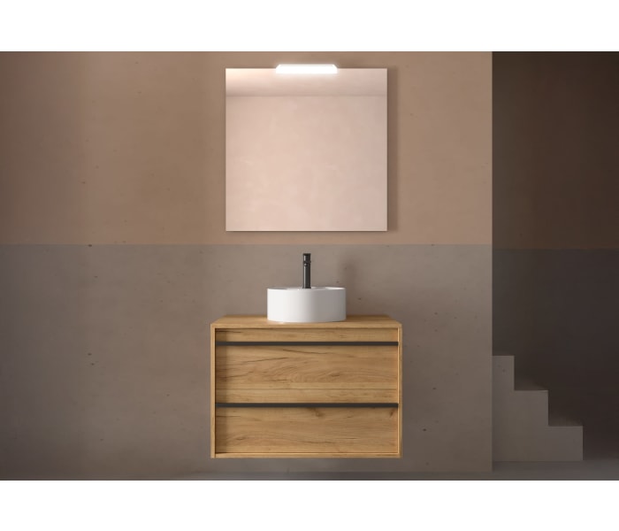Mueble de baño con encimera de madera Salgar Attila Ambiente 24