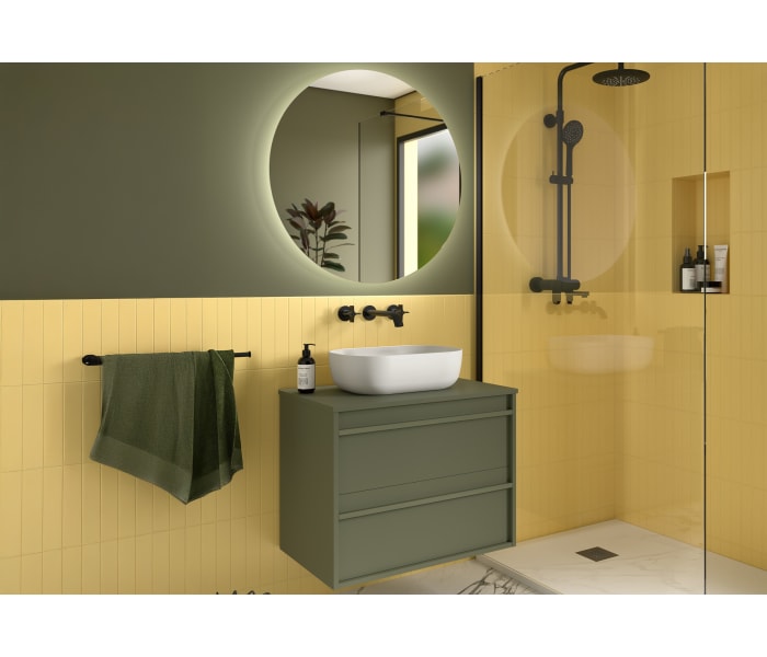 Mueble de baño con encimera de madera Salgar Attila Ambiente 12