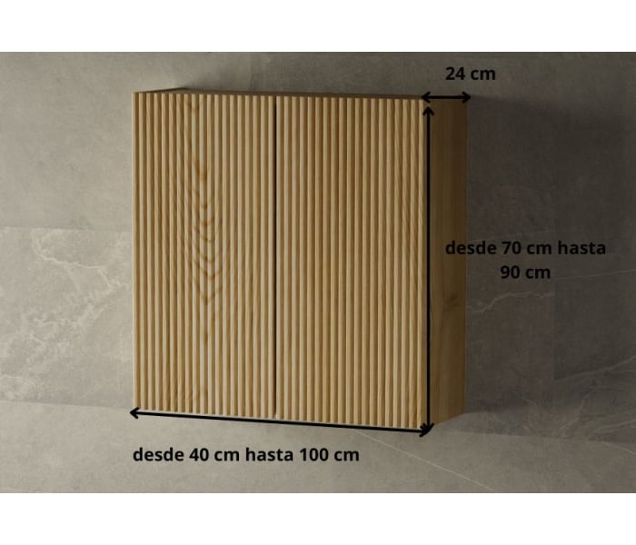 Colgar doble 2 puertas madera maciza Bruntec Alpes Croquis 6