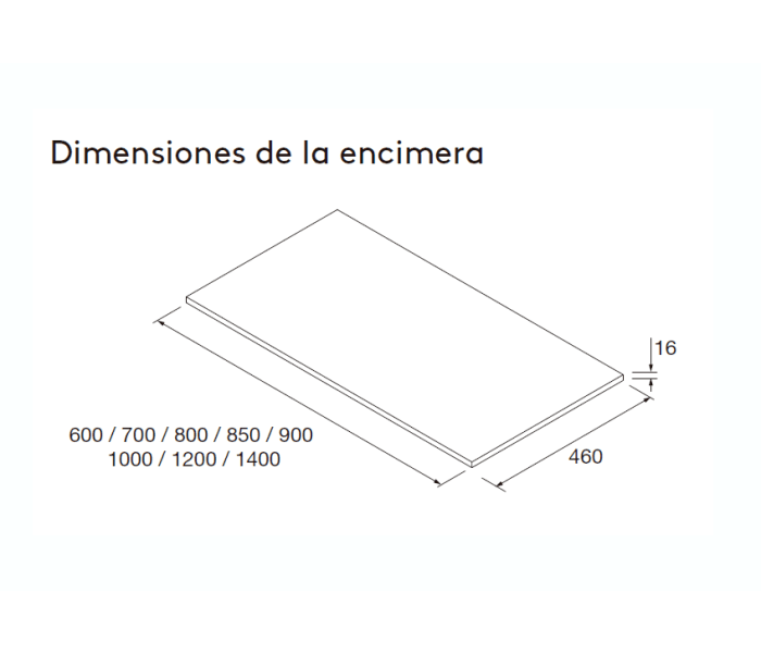 Mueble de baño con encimera de madera Salgar Attila Croquis 9