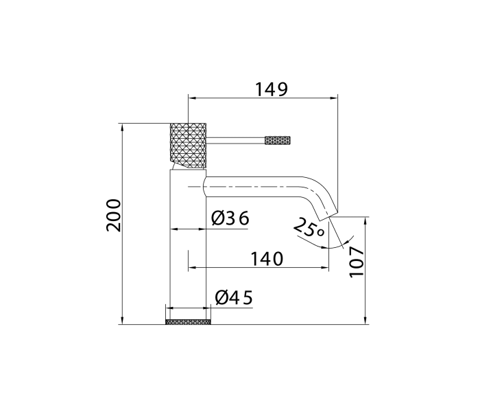 Pack Grifo de lavabo Imex Génova + Válvula click-clack Croquis 6