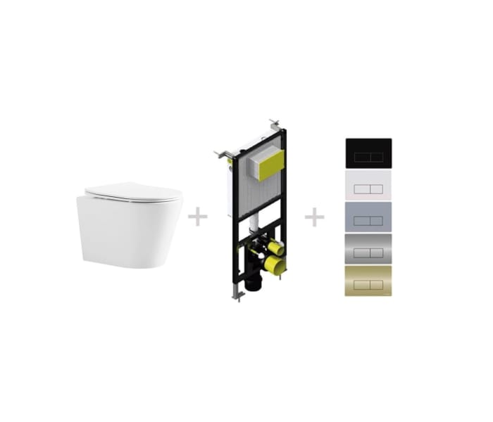 Pack inodoro + cisterna empotrada + pulsador Fossil Natura Bolonia Principal 0