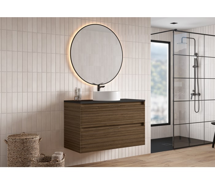Mueble de baño con encimera Piedra Compactada negra Bruntec Artemisa Principal 9