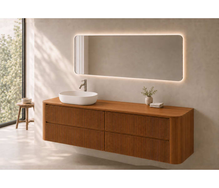 Mueble de baño con encimera de madera Bruntec Duna Principal 5