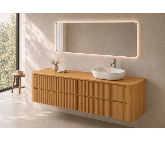 Mueble de baño con encimera de madera Bruntec Duna Principal 0