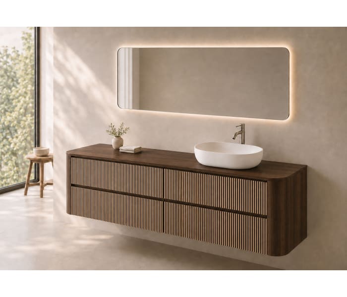Mueble de baño con encimera de madera Bruntec Duna Principal 8