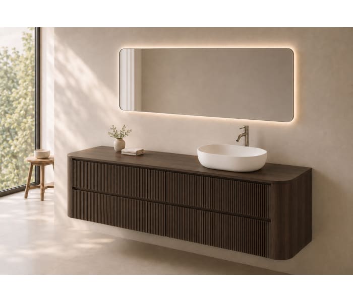 Mueble de baño con encimera de madera Bruntec Duna Principal 6