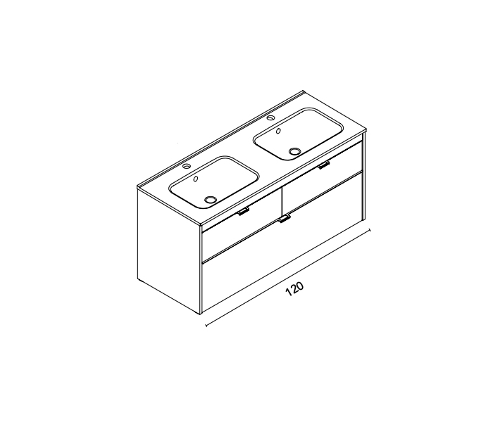 Conjunto mueble de baño Logika Royo Croquis 9