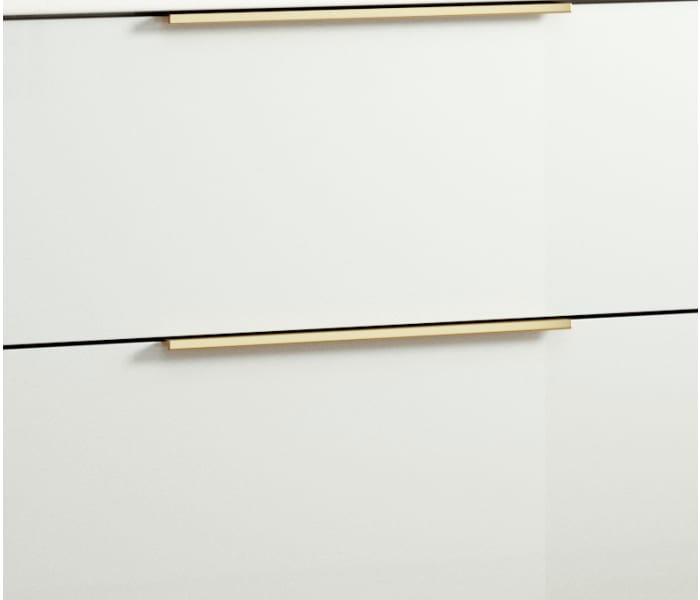 Conjunto mueble de baño fondo reducido 41cm Coycama Comet tirador dorado Detalle 5