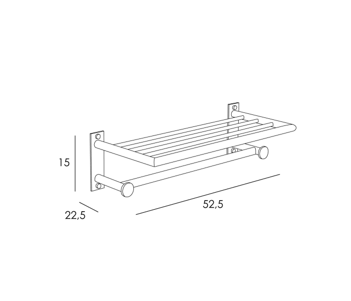 Toallero de baño con repisa Manillons Torrent Eco 6500 Croquis 7