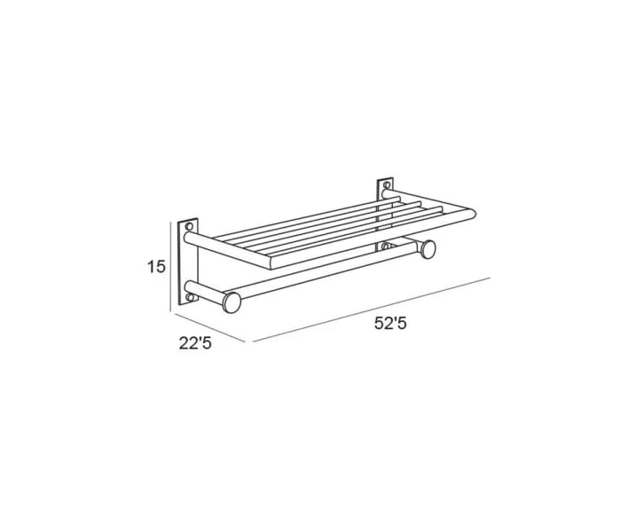 Toallero de baño con repisa Manillons Torrent Eco 6500 Croquis 4