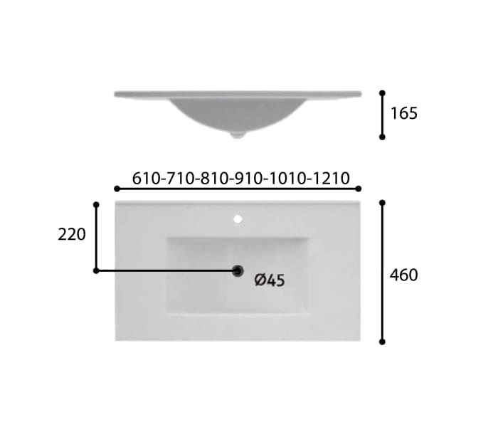Lavabo encastrado Art and Bath Thin Croquis 3
