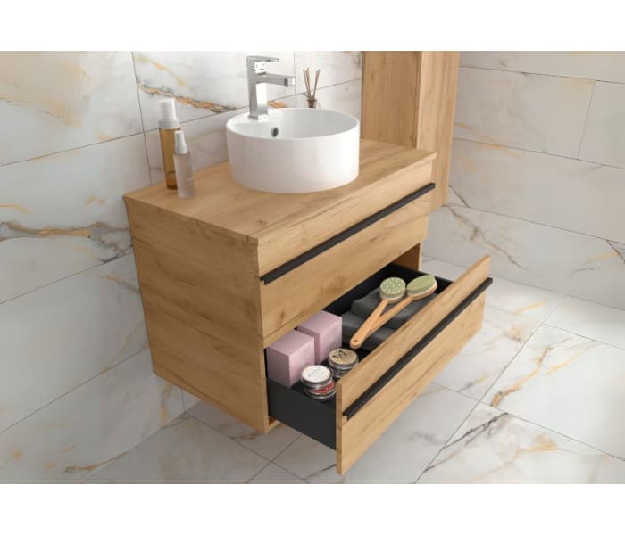 Conjunto mueble de baño con lavabo sobre encimera Salgar Born Detalle 4