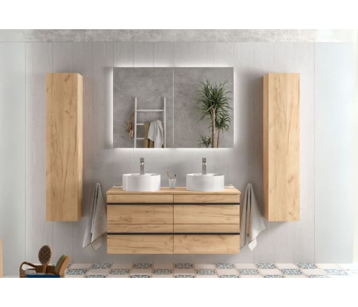 Conjunto mueble de baño con lavabo sobre encimera Salgar Born Principal 0