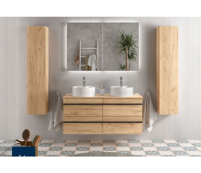 Conjunto mueble de baño con lavabo sobre encimera Salgar Born Principal 0