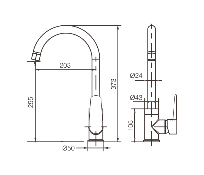 Grifo de cocina Imex Bélgica Croquis 6