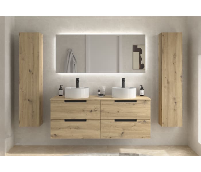 Conjunto mueble de baño Salgar Leni con lavabo sobre encimera Principal 2