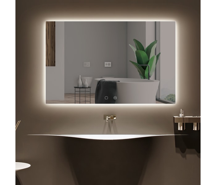 Espejo para Baño con Luz LED  Espejos, Diseños de espejos, Espejos para  baños
