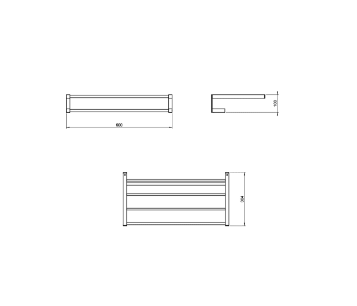 Toallero de baño Cosmic Metric Croquis 2