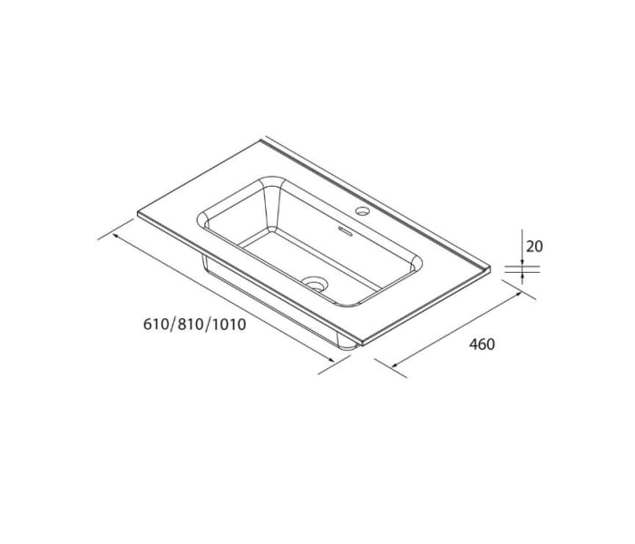 Conjunto mueble de baño Salgar Born Croquis 12