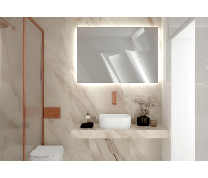 Espejo de baño con luz LED Bruntec Dune Principal 2