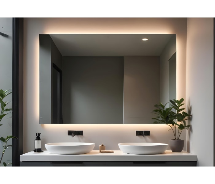 Espejo de baño con luz LED Bruntec Dune Principal 0