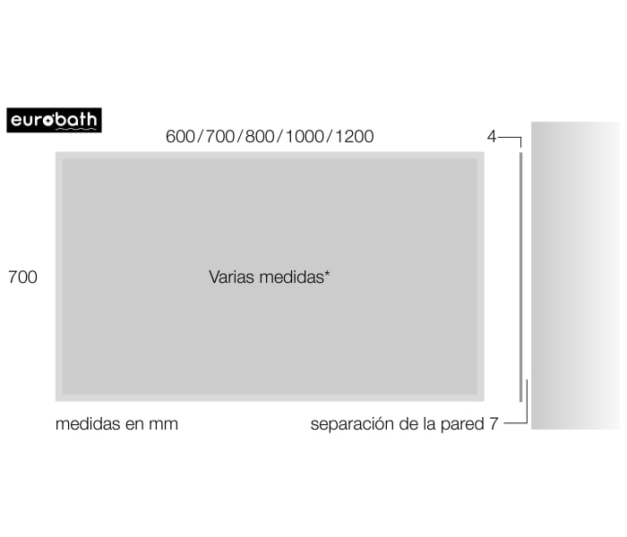 Espejo de baño Eurobath, Tiga Croquis 2