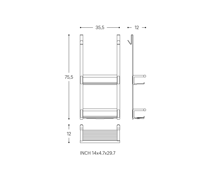 Jabonera para ducha Cosmic Architect S+ Croquis 4