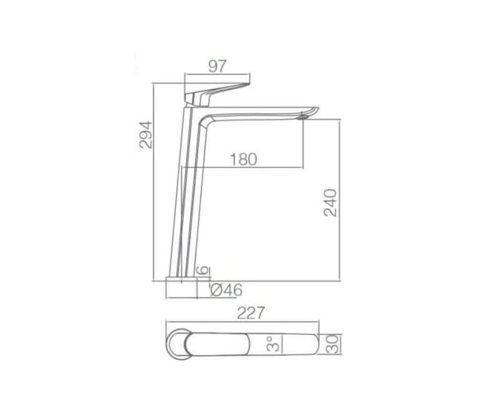 Grifo de lavabo Imex Bélgica Croquis 4