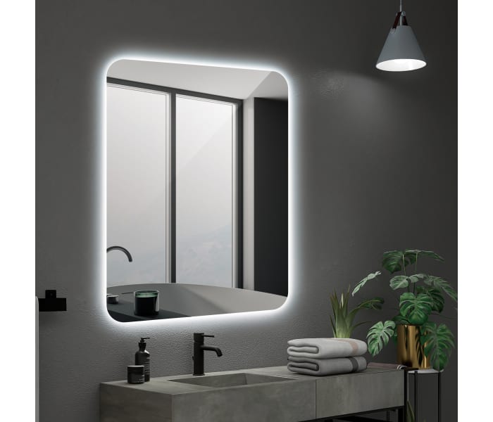 Espejos Led Para Baño - Espejo Dinamarca Retroiluminado 70 Cm